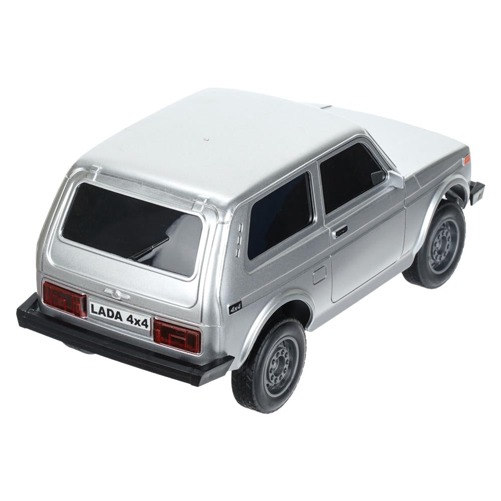 Машина р/у LADA 4x4 23 см, свет, серебристый, кор. Технопарк в кор.24шт