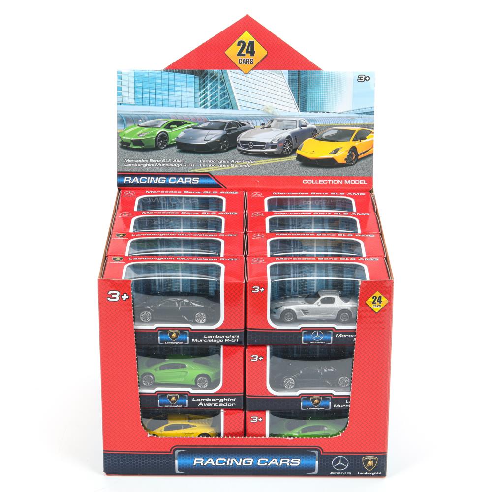 Machine en métal mercedes benz sls amg/lamborghini 7 см,микс,disп. Technopark up-24шт в кор.8уп