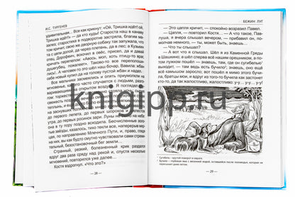 ШКОЛЬНАЯ БИБЛИОТЕКА. БЕЖИН ЛУГ. ИЗБРАННЫЕ РАССКАЗЫ (И.С. Тургенев) 128с.