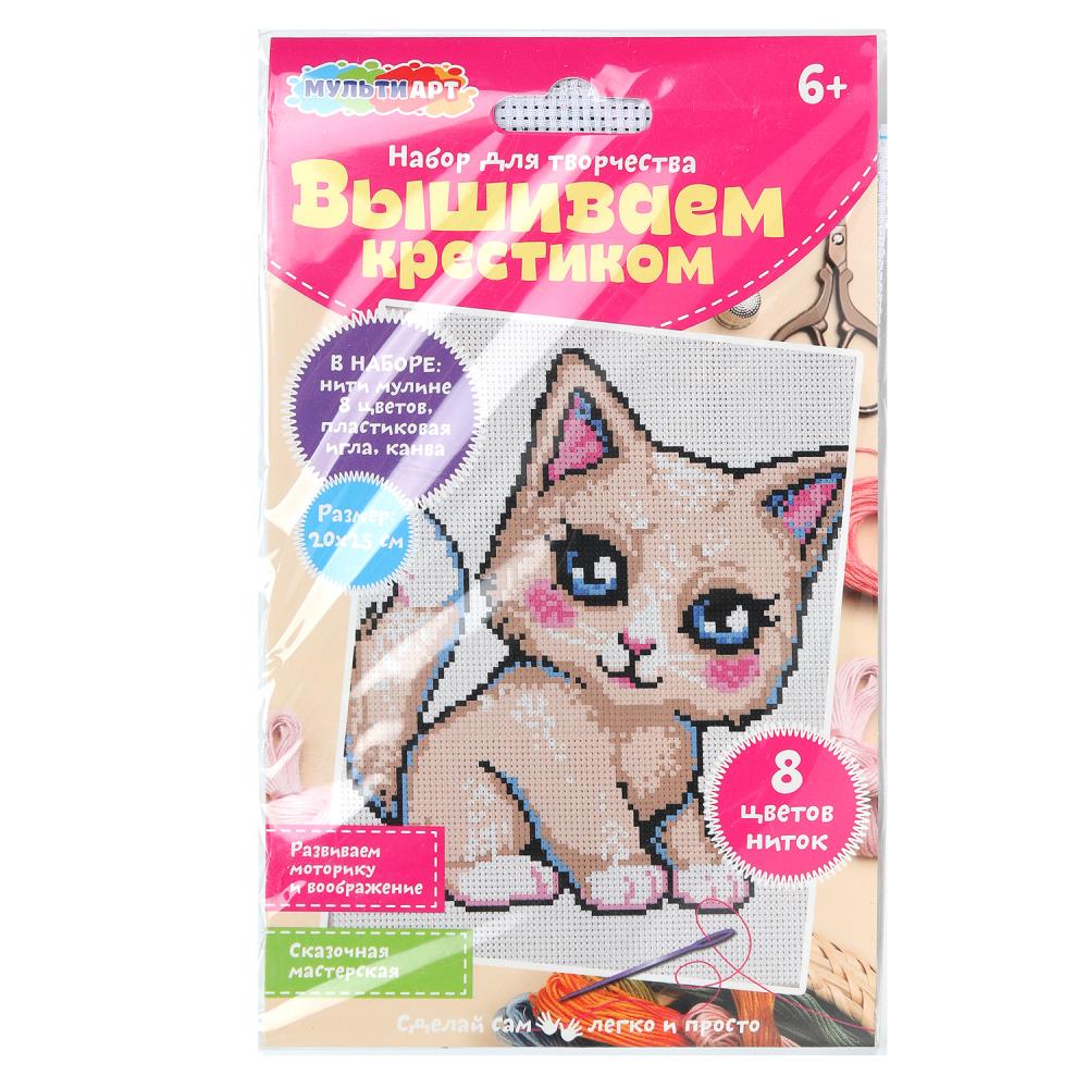 Вышивка милая киса МУЛЬТИ АРТ в кор.200шт
