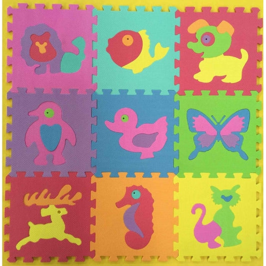 КОВРИК-ПАЗЛ "ИГРАЕМ ВМЕСТЕ" СОЮЗМУЛЬТФИЛЬМ С ЖИВОТНЫМИ, 9 СЕГМЕНТОВ, КАЖДЫЙ 30*30СМ В ПАК в кор.12шт