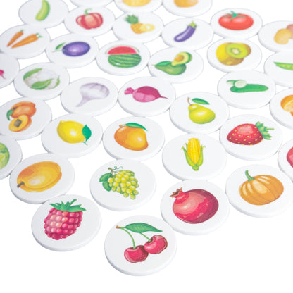 Лото пластмассовое "Овощи, фрукты"