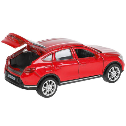 Machine en métal RENAULT ARKANA pour 12 cm, à l'extérieur, bagage, intérieur, crasse, dans la cor. Parc technologique dans le cor.2*36шт