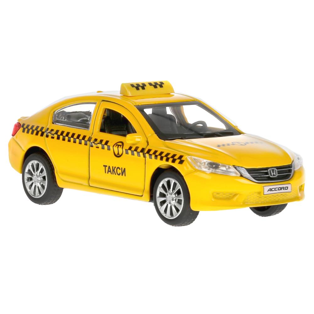 Машина металл "HONDA ACCORD ТАКСИ", длина 12см, открыв. двери, инерц. в кор. Технопарк в кор.2*36шт