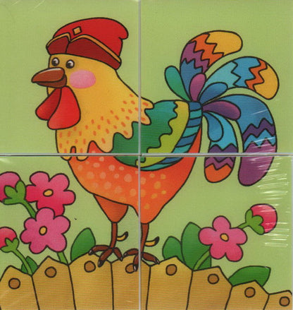 IQ кубики. 4 кубика в поддончике. Кто живёт в сказке. 2+