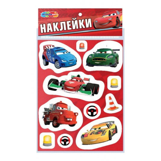 Наклейки бумажные, а5 тачки MultiArt