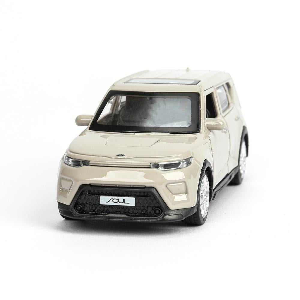 Машина металл KIA soul длина 12 см, двери, багаж., инерц, золотистый, кор. Технопарк в кор.2*36шт