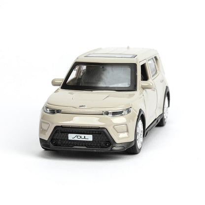 Машина металл KIA soul длина 12 см, двери, багаж., инерц, золотистый, кор. Технопарк в кор.2*36шт