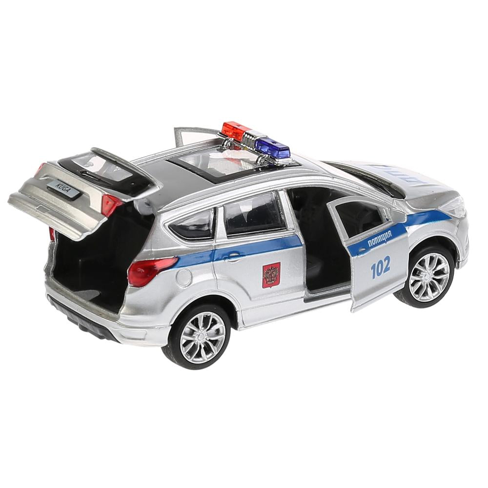 ТМ Технопарк. Machine métallique "FORD KUGA ПОЛИЦИЯ" 12 cm, ouverte. двери, инерц. dans le cor. dans le cor.2*36шт