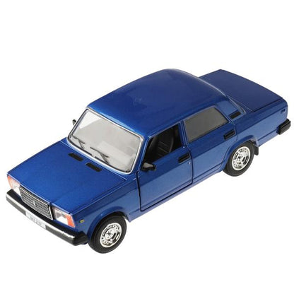 Машина металл свет-звук LADA 2107, 17 см, дв., кап.,баг.,инер.,синий,кор. Технопарк в кор.2*12шт