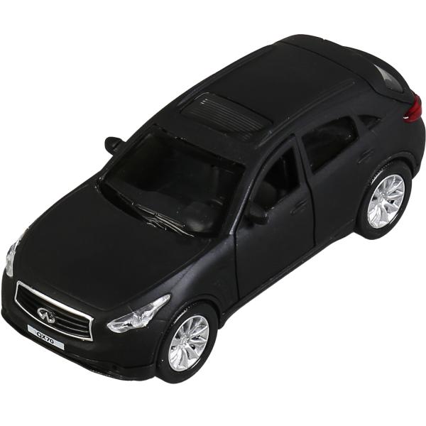 Машина металл "infiniti qx70 матовый" 12см, откр.двери, инерц., черный в кор. Технопарк в кор.2*36шт