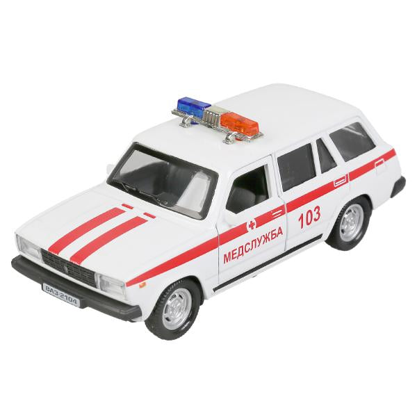Machine en métal noir, "vaz-2104, jouet en forme de pomme", 12 cm, inerte, blanc dans le corps, technologie dans le corps 2*36 pouces