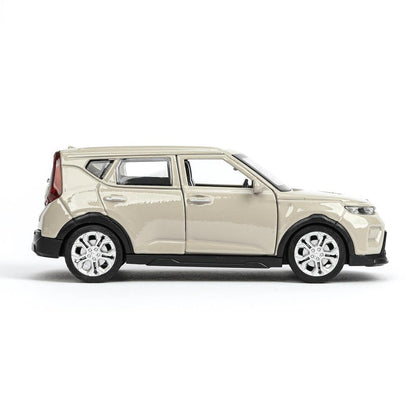 Машина металл KIA soul длина 12 см, двери, багаж., инерц, золотистый, кор. Технопарк в кор.2*36шт