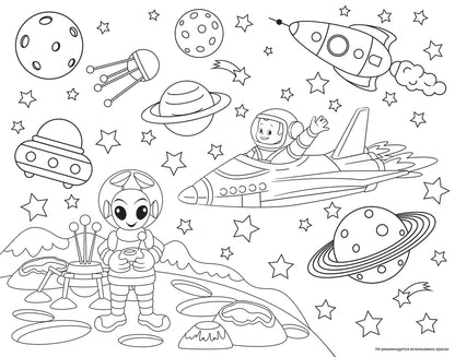 Игра настольная ходилка "Веселые ходилки 4 в 1" для мальчиков (ходилка-раскраска)