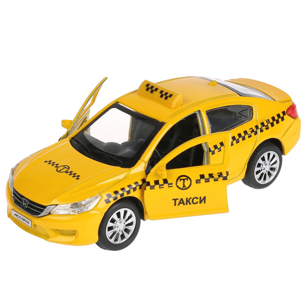Машина металл "HONDA ACCORD ТАКСИ", длина 12см, открыв. двери, инерц. в кор. Технопарк в кор.2*36шт