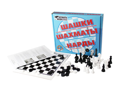 Игра настольная 3 в 1\ Нарды, шашки, шахматы\ 01451