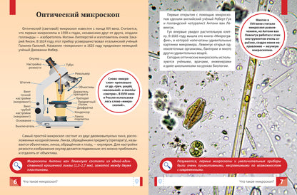 Micromètre : indiqué dans le microscope : il s'agit également d'une enciclopédie