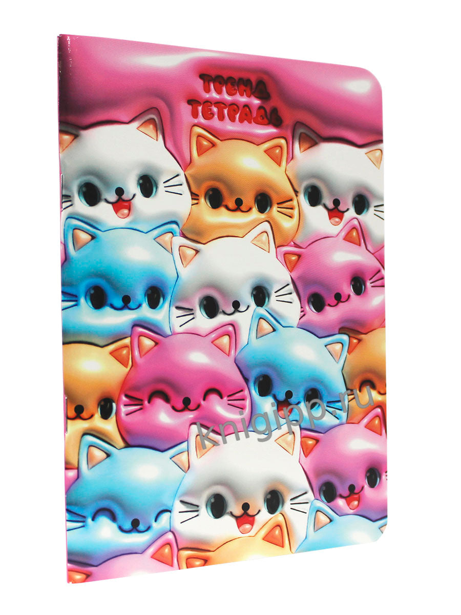 Mon Art. БЛОКНОТ в клетку Тренд Тетрадь. Kotiki