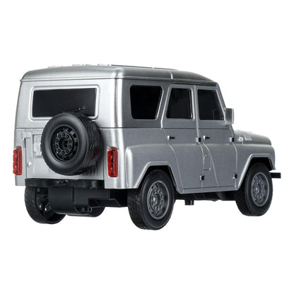 Машина р/у UAZ ХАНТЕР 24 см, свет, серебристый, кор. Технопарк в кор.24шт