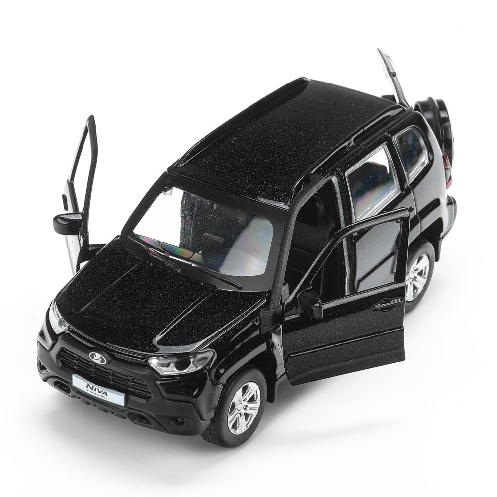 Machine en métal LADA NIVA voyage 12 cm, double, argent, métal noir, cor. Parc technologique dans le cor.2*36шт