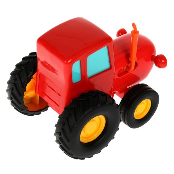 Модель металл свет-звук СИНИЙ ТРАКТОР длина 11 см, инерц, красный, кор. Технопарк в кор.48шт
