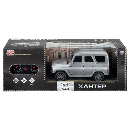 Машина р/у UAZ ХАНТЕР 24 см, свет, серебристый, кор. Технопарк в кор.24шт