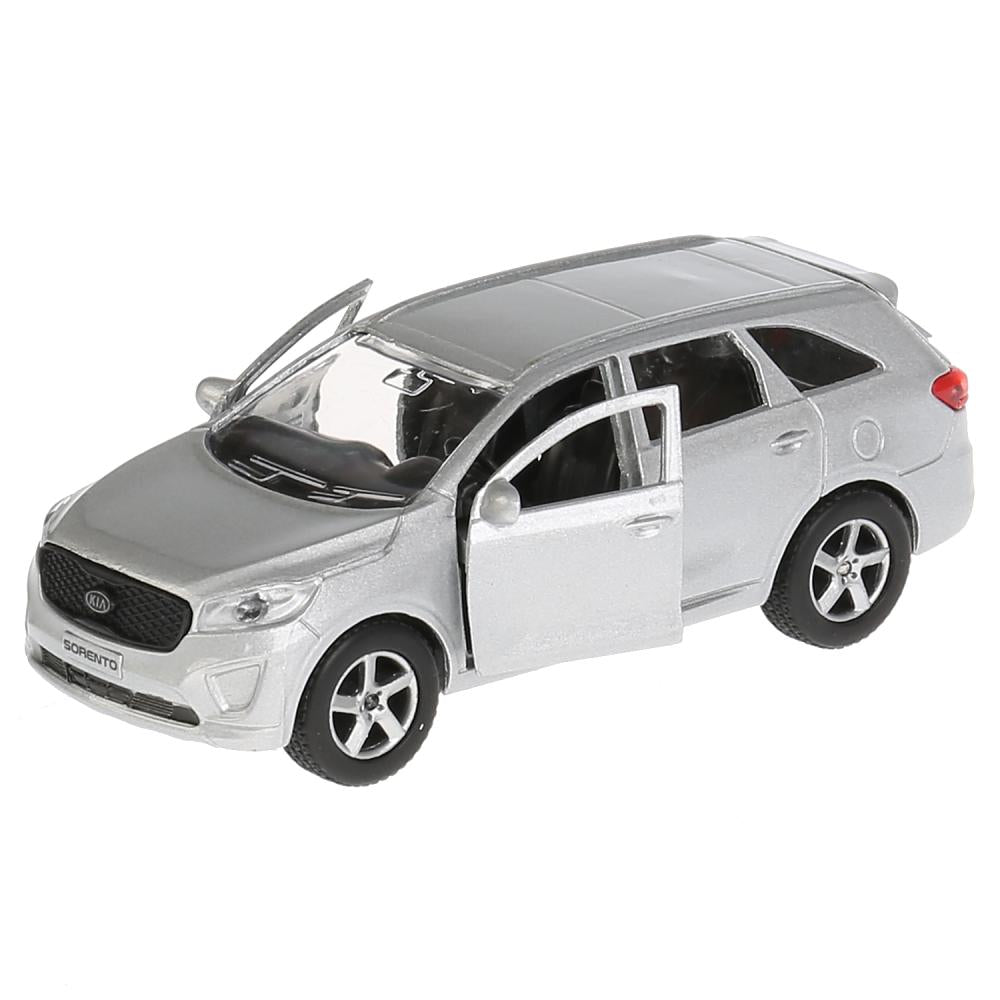 Machine en métal KIA Sorento Prime sébriste 12 cm, extérieur, bagage, iner. Parc technologique en cor.2*24шт