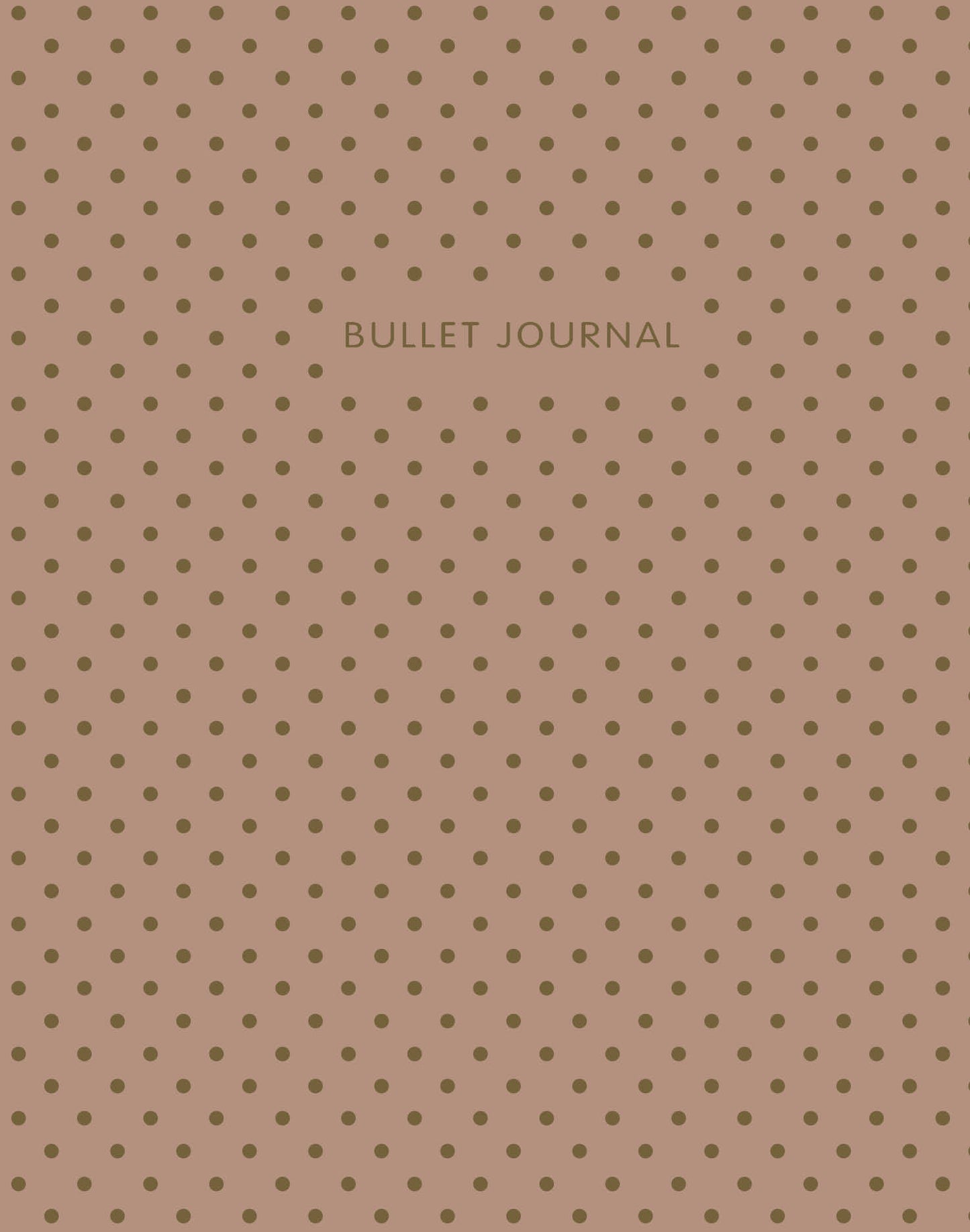 Bullet Journal (Кофейный) 162x210мм, твердая обложка, пружина, блокнот в точку, 120 стр.