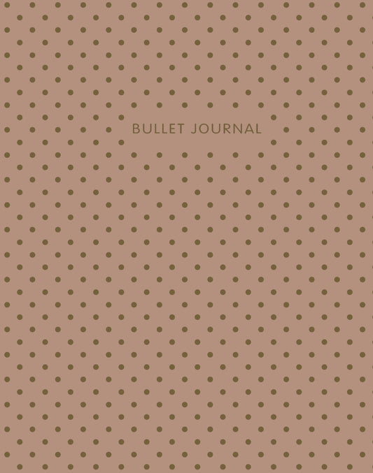 Bullet Journal (Кофейный) 162x210мм, твердая обложка, пружина, блокнот в точку, 120 стр.