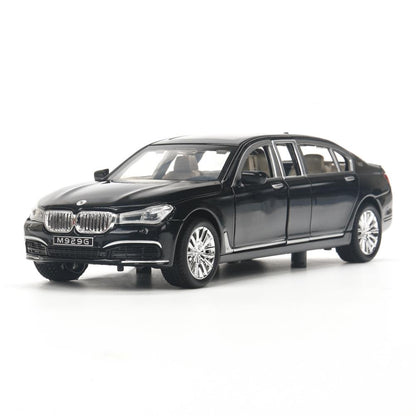 Машина металл свет-звук BMW 760, 22 см, двери, капот, багажник, инерция - в кор.24шт
