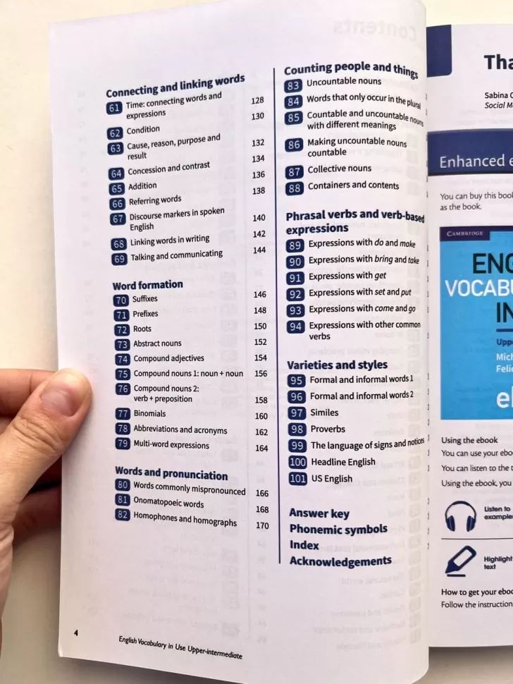 Anglais, vocabulaire et utilisation, livre numérique (4e édition) + réponses + livre numérique enrichi