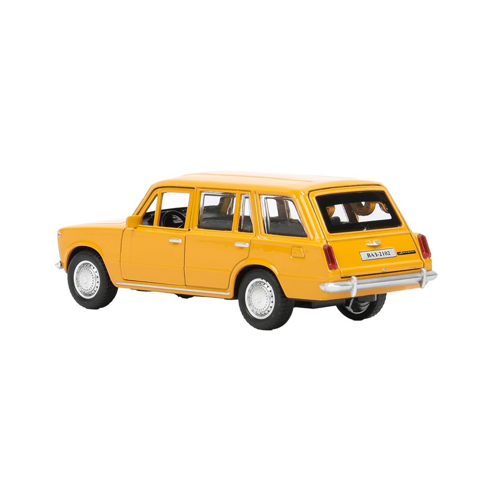Machine en métal vaz-2102 12 cm, double, bagage, iner, jaune, cor. Parc technologique dans le cor.2*36шт