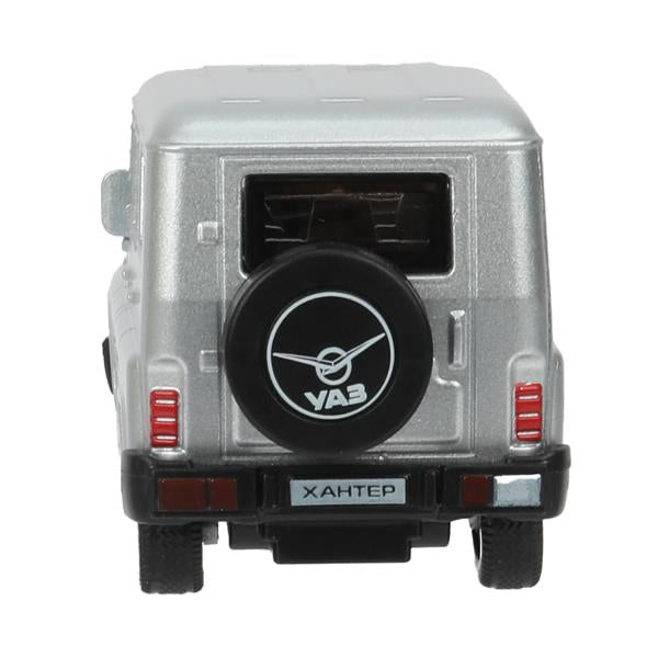 Machine en métal UAZ ХАНТЕР dline 10,5 см, инерция, серебристый, кор. Parc technologique dans le cor.2*36шт