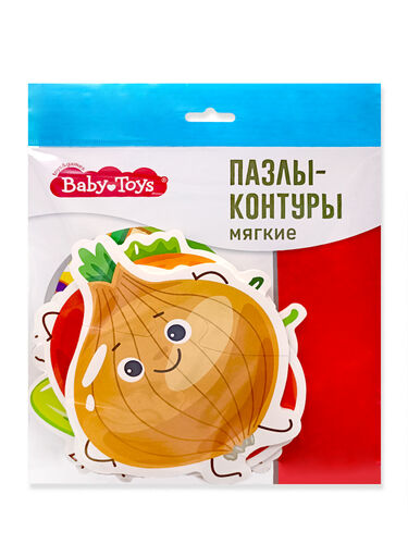 Пазлы контуры "Овощи" 6 figurines Jouets pour bébé (мягкие)