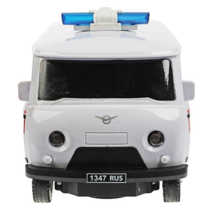 452-18RCL-AMB-WH Машина р/у УАЗ 452 СКОРАЯ ПОМОЩЬ, 18 см, свет, бел, кор. Технопарк в кор.2*24шт