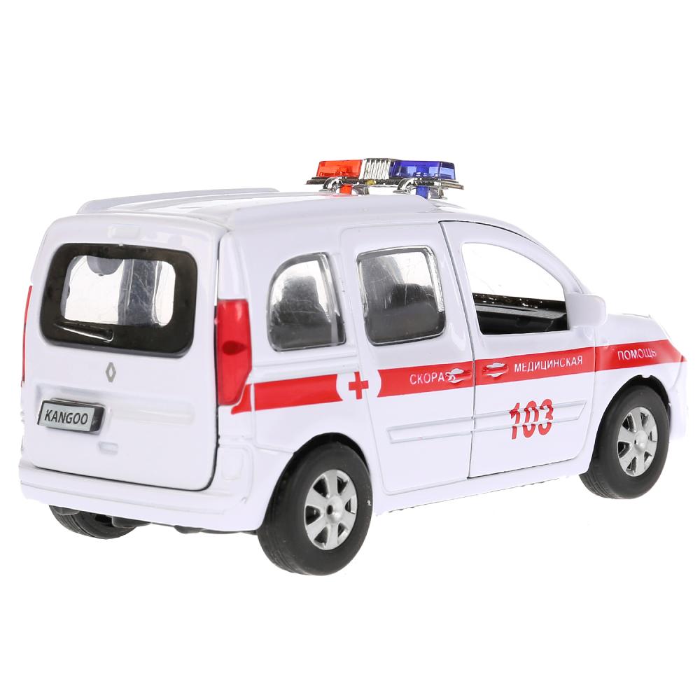 Machine en métal RENAULT KANGOO SUISSE, d'une longueur de 12 cm, ouverte. двери, инерц. dans le cor. Parc technologique dans le cor.2*36шт