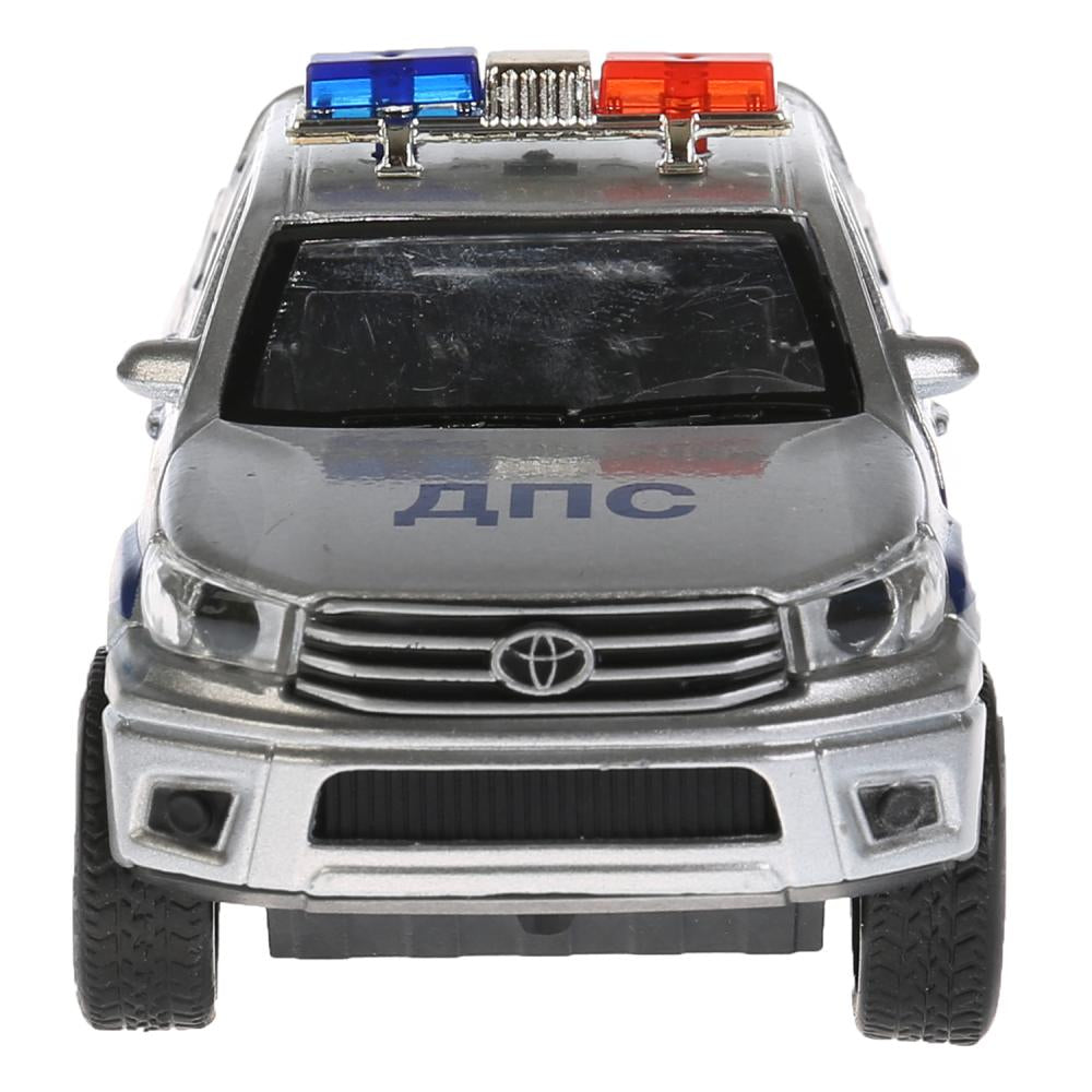 ТМ Технопарк. Машина металл "TOYOTA HILUX ПОЛИЦИЯ", длина 12см, свет+звук,инерц. в кор. в кор.2*36шт