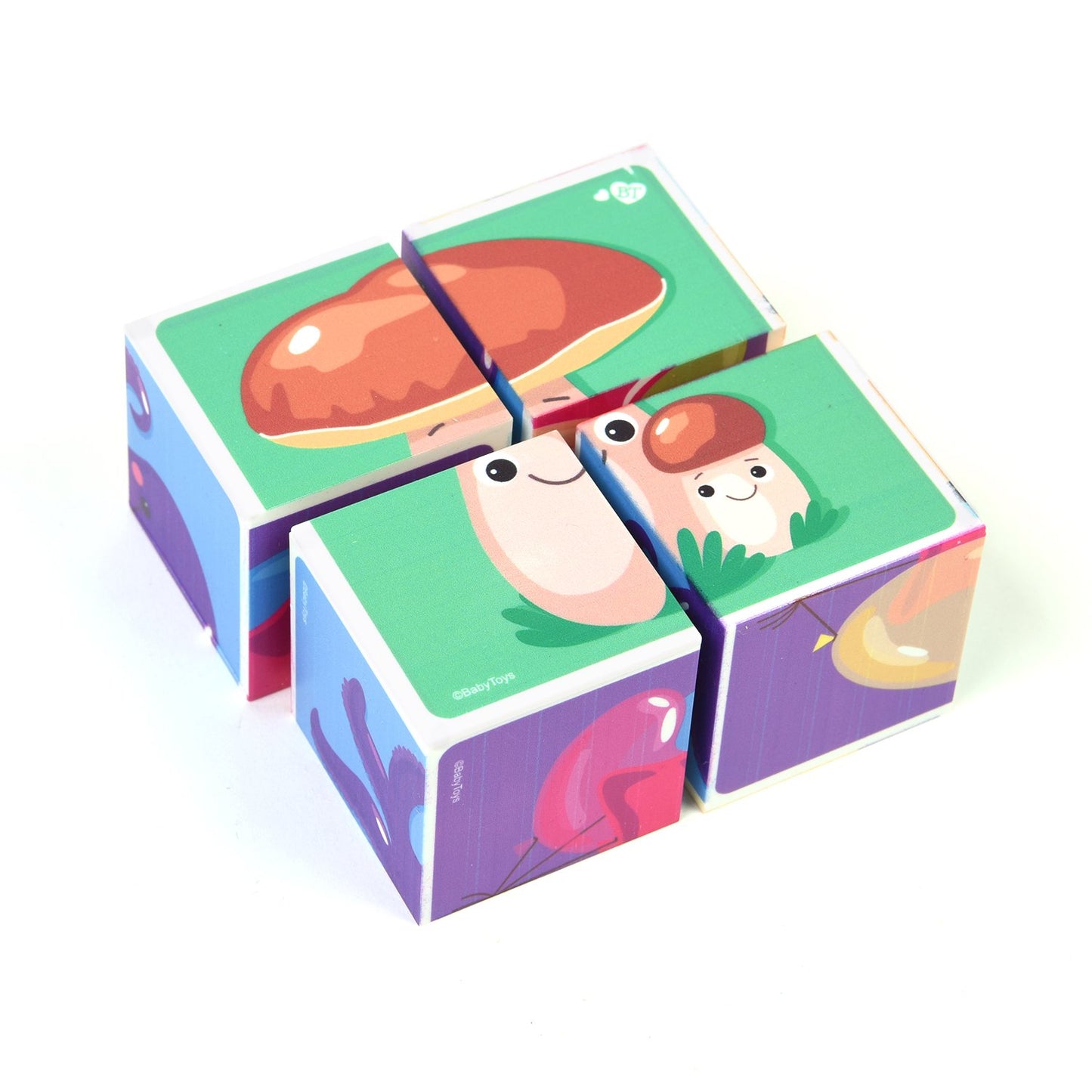 Кубики "Микс" (без обклейки) 4 шт Baby Toys