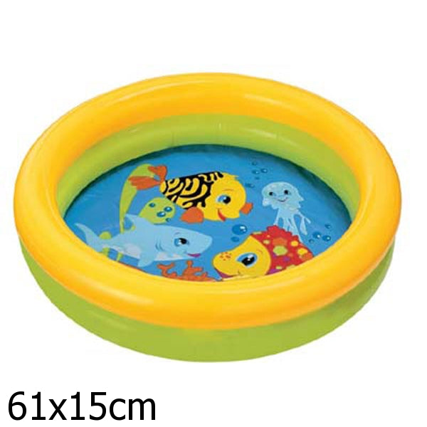 Intex. Надувной бассейн "Малыш" 61х15 см, в ассорт. 1-3 года в пак. (боится холода) арт.59409