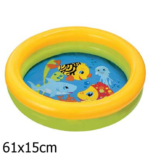 Intex. Надувной бассейн "Малыш" 61х15 см, в ассорт. 1-3 года в пак. (боится холода) арт.59409