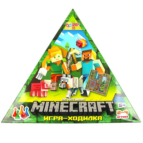 Pour motiver Minecraft. Игра-ходилка в треугольной коробке. 300х300х50мм. Умные игры в кор.20шт