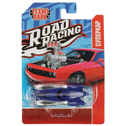 Машина металл ROAD RACING СУПЕРКАР 7,5 см, в ассорт, блист. Технопарк в кор.2*288шт