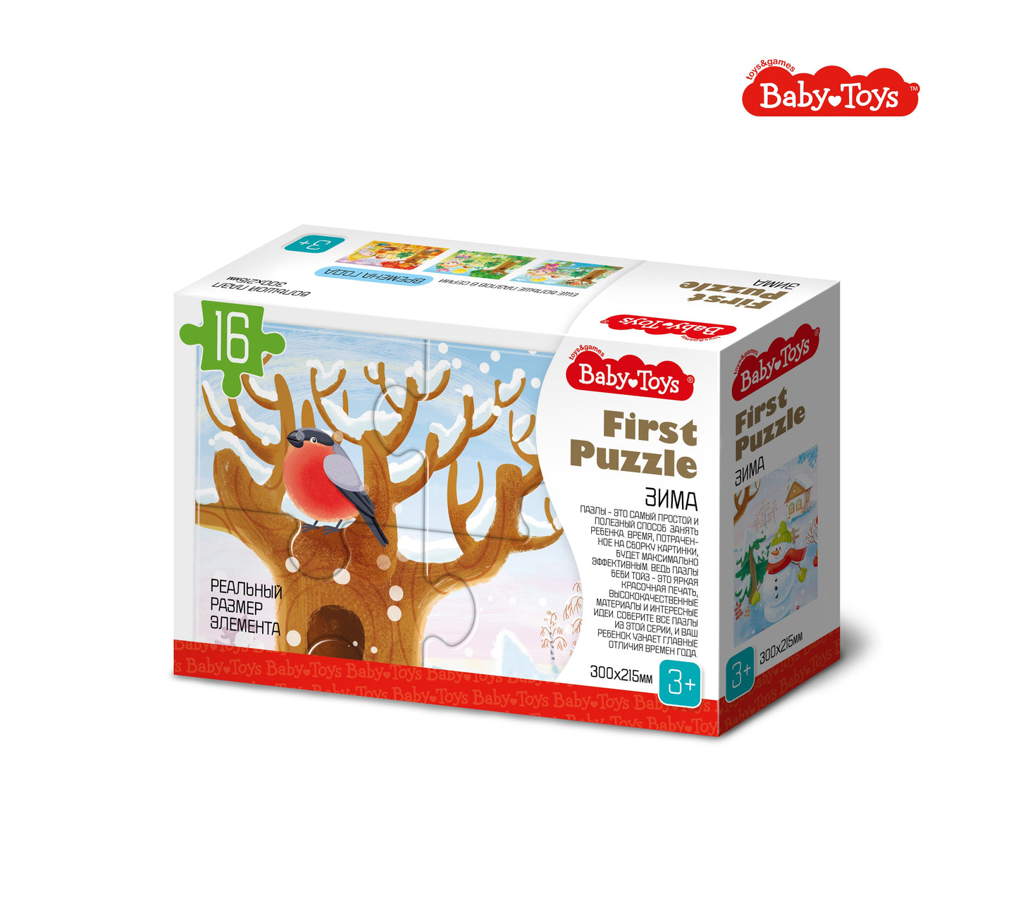 Пазл First Puzzle "Времена года. Зима" (16 эл) Baby Toys