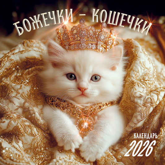 Божечки- кошечки. Календарь настенный на 2026 год (300х300 мм)