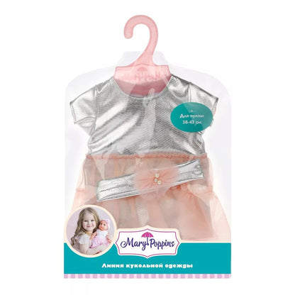 Mary Poppins. Одежда для куклы арт.452160 "Платье с повязкой Модница" 38-43см, МРЦ 440 руб.
