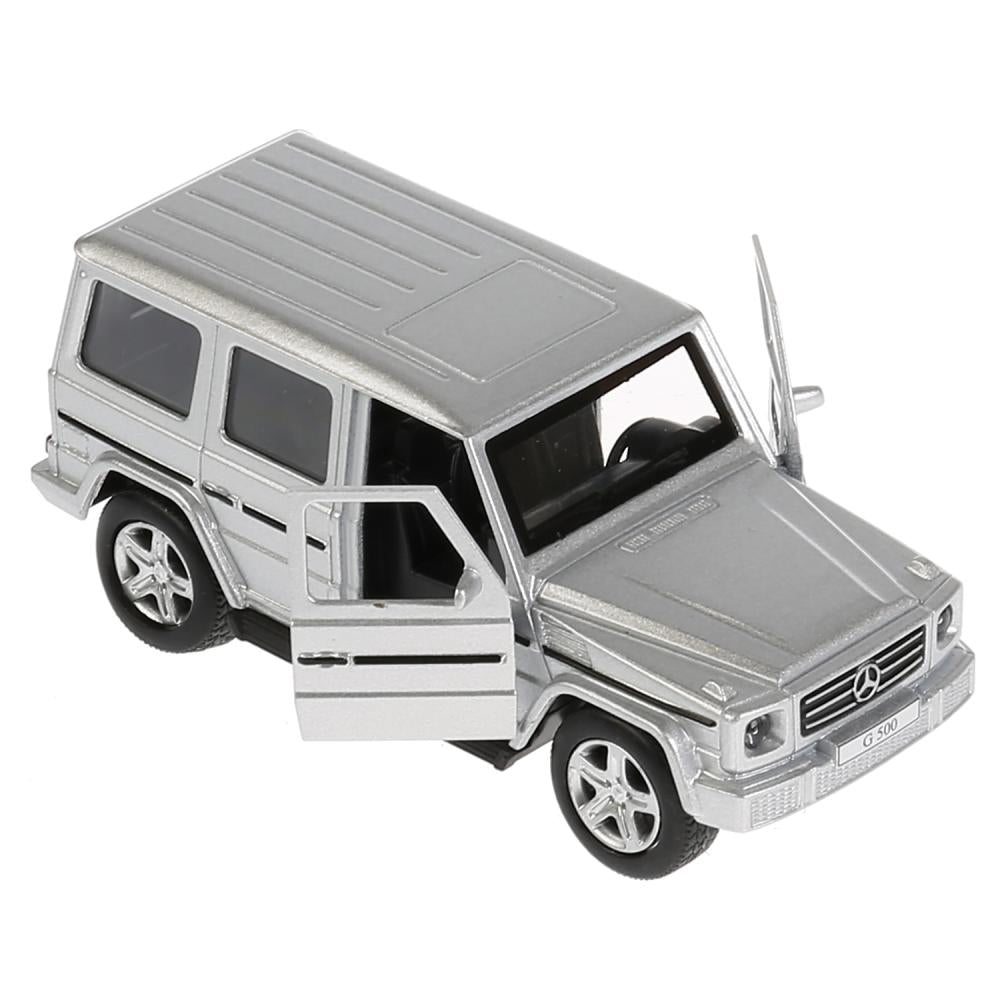 ТМ Технопарк. Машина металл "MERCEDES-BENZ G-CLASS" 12см, открыв. двери, инерц, СЕРЕБР. в кор.2*36шт