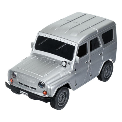 Машина р/у UAZ ХАНТЕР 24 см, свет, серебристый, кор. Технопарк в кор.24шт
