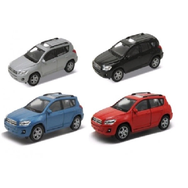 Машина металл 4.75" TOYOTA rav 4 инерц. открыв. двери в дисплее уп-12шт в кор.2*6уп