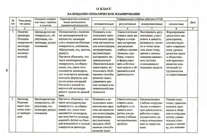 ФГОС Геометрия. 10-11 classes : programme de travail pour l'étudiant L. C. Атанасяна, В. F. Бутузова, С. Б. Кадомцева [и др.]. Базовый уровень. (Просвещение) 58 стр. (Format A4)