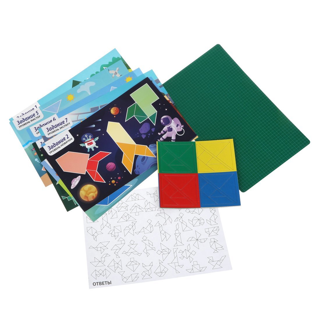 ИГРА НАСТОЛЬНАЯ "ТАНГРАМ МАГНИТНЫЙ С ЗАДАНИЯМИ". СЕРИЯ МАГНИТНЫЕ ИСТОРИИ в кор.14шт